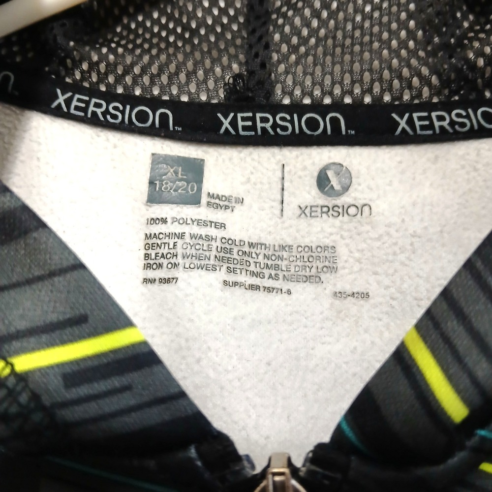 XERSION Boys Full Zip Active Hoodie Long Sleeve Size XL 18-20 Athletic Jacket - Picture 3 of 16